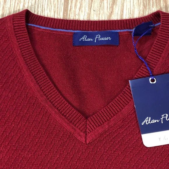 Men’s NWT Alan Flusser V-Neck Sleeveless Sweater - Picture 5 of 8